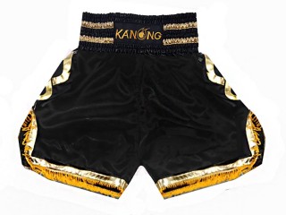 Black Boxing Trunks : KNBSH-201-Black-Gold